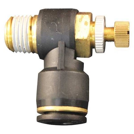 PTC Meter Out 1/8" MNPT 1/4" OD PK5 by USA Milton Pneumatic Push On Hose Fittings