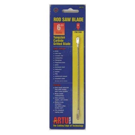 Tungsten Carbide Grit Rod Saw Blade 6 Type 1721 by USA Artu Hacksaw & Coping Saw Blades
