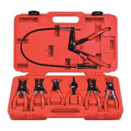 Hose Clamp Plier Set 7 pcs. by USA Astro Pneumatic Solid Joint Pliers