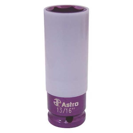 Socket 13/16" 1/2" D 12Pt Deep by USA Astro Pneumatic Sockets