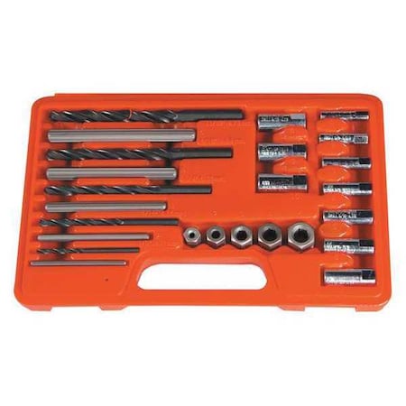 Screw Extractor/Drill/ Guide Set 10 pcs. by USA Astro Pneumatic Air Drills
