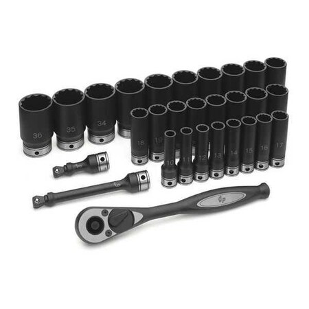 Duo Socket 1/2"Dx3"Ext by USA Grey Pneumatic Sockets