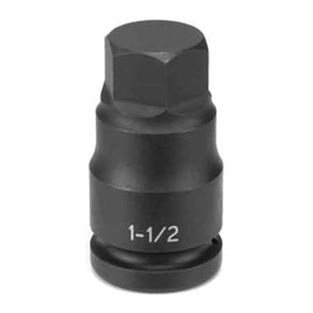Hex Driver 1"Dx1 5/16 by USA Grey Pneumatic Nut Drivers