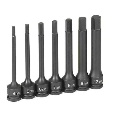 Metric Hex Driver Set 3/8"D 7pcs. by USA Grey Pneumatic Nut Driver Sets