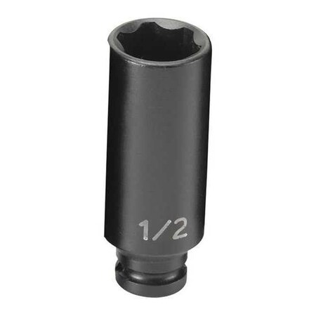 Impact Socket 1/2" 1/4"D 6pt. D by USA Grey Pneumatic Sockets