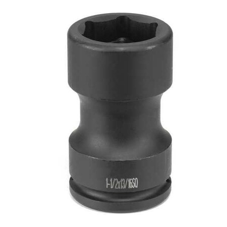Budd Impact Socket 1 1/2" 3/4"D Black by USA Grey Pneumatic Sockets