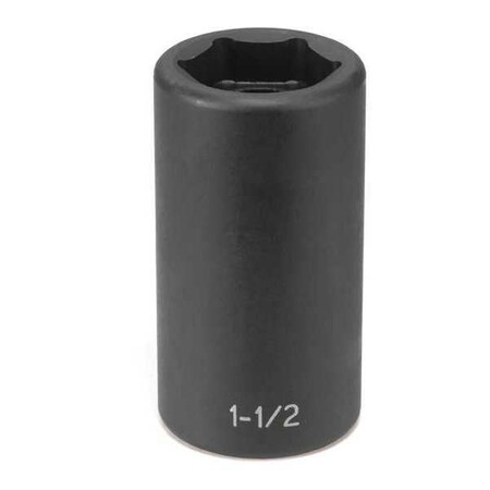Impact Socket 1 1/2" No5"D Spln Black by USA Grey Pneumatic Sockets