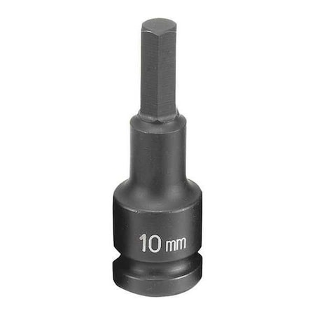 Socket 10mm 1/2"D Impact Hex by USA Grey Pneumatic Sockets