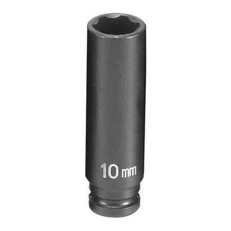 Socket 10mm 1/4"D Impact 6pt. D by USA Grey Pneumatic Sockets