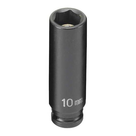 Socket 10mm 1/4"D Impact Mag 6pt. D by USA Grey Pneumatic Sockets