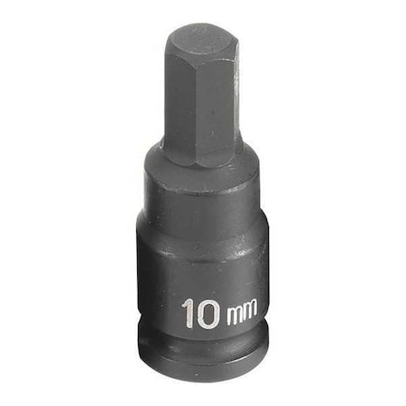 Socket 10mm 3/8"D Impact Hex Male by USA Grey Pneumatic Sockets
