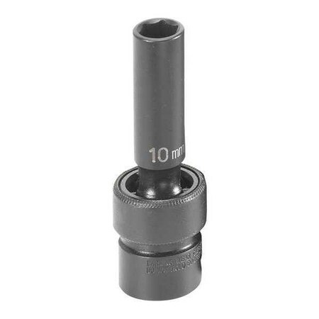 Socket 10mm 3/8"D Impact 6pt. D Blk by USA Grey Pneumatic Sockets