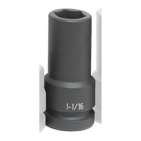 Impact Socket 1 1/16" 1"D 6pt. D M by USA Grey Pneumatic Sockets
