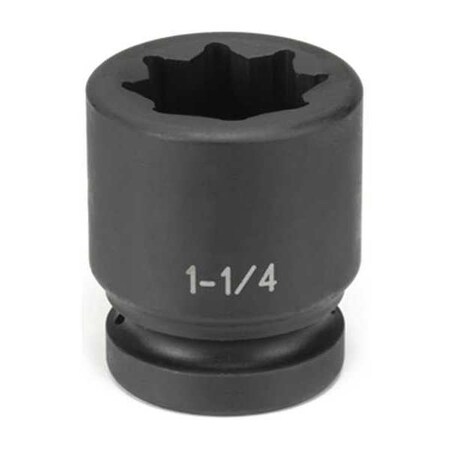 Socket 1 1/4" 1"D Impact 8pt. Blk by USA Grey Pneumatic Sockets