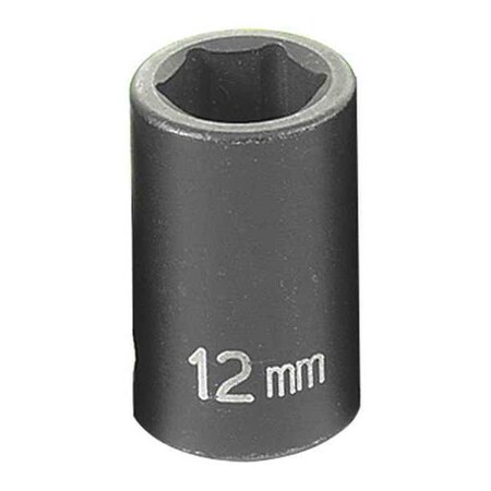 Socket 12mm 3/8"D Impact 6pt. by USA Grey Pneumatic Sockets
