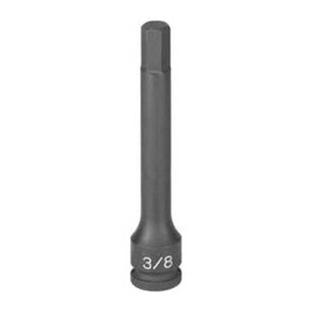 Socket 12mm 3/8"D Impact Hex Lg M Blk by USA Grey Pneumatic Sockets
