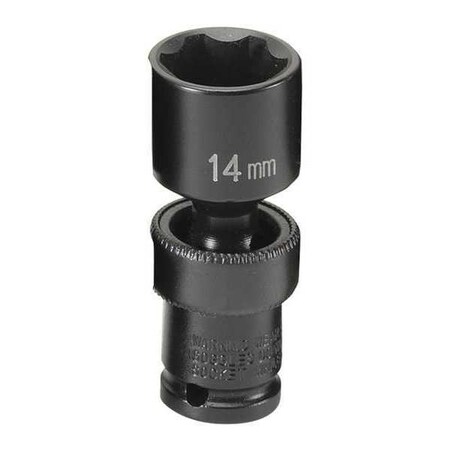Socket 14mm 1/4"D Impact Univ 6pt. by USA Grey Pneumatic Sockets