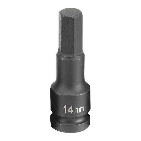 Socket 14mm 1/2"D Impact Hex by USA Grey Pneumatic Sockets