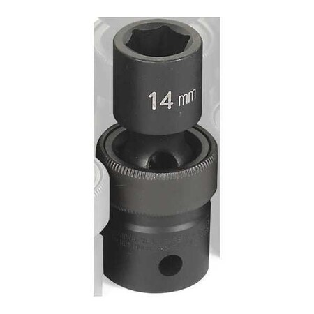 Socket 14mm 1/2"D Impact Univ 6pt. by USA Grey Pneumatic Sockets