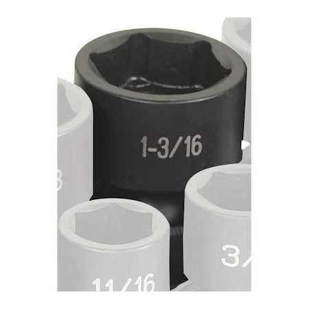 Impact Socket 1 3/16" 1/2"D Univ 6pt. by USA Grey Pneumatic Sockets