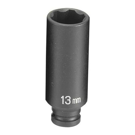 Socket 13mm 1/4"D Impact 6pt. D by USA Grey Pneumatic Sockets