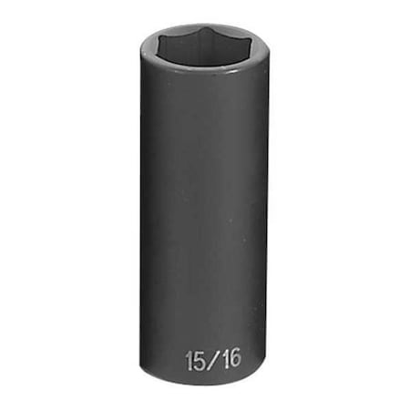 Impact Socket 15/16" 1/2"D 6pt. D by USA Grey Pneumatic Sockets