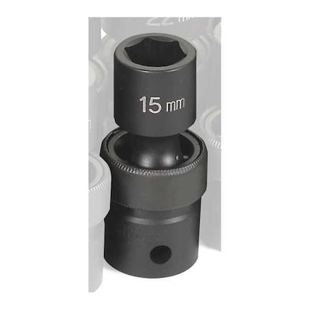 Socket 15mm 1/2"D Impact Univ 6pt. by USA Grey Pneumatic Sockets