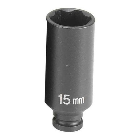 Socket 15mm 1/4"D Impact 6pt. D by USA Grey Pneumatic Sockets