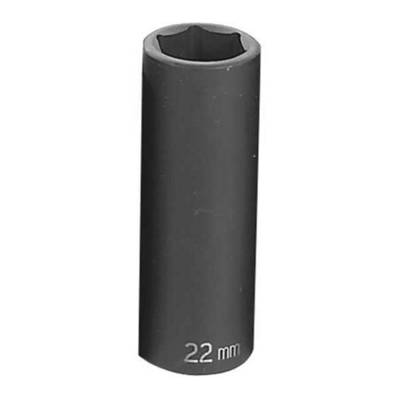 Socket 22mm 1/2"D Impact 6pt. D by USA Grey Pneumatic Sockets