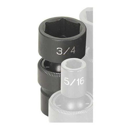 Impact Socket 3/4" 3/8"D Univ 6pt. by USA Grey Pneumatic Sockets