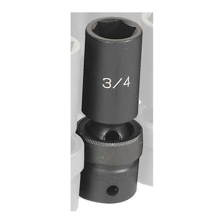 Impact Socket 3/4" 1/2"D 6pt. D Black by USA Grey Pneumatic Sockets