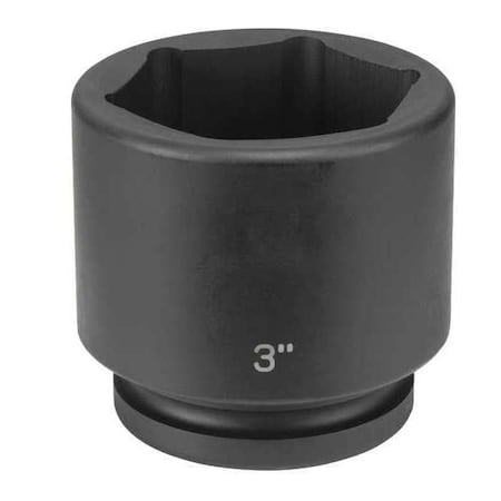 Socket 3" 1"D Impact 6pt. Blk by USA Grey Pneumatic Sockets