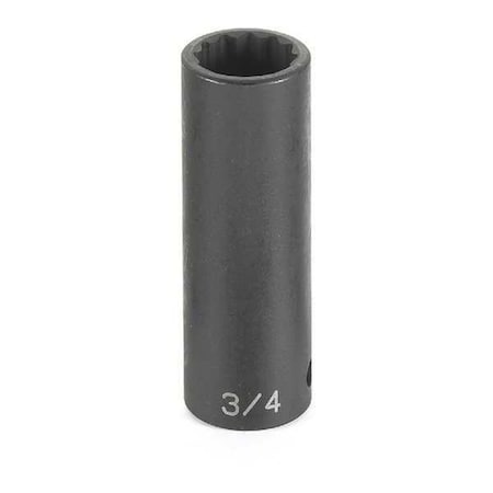 Impact Socket 3/4" 1/2"D 12pt. D by USA Grey Pneumatic Sockets