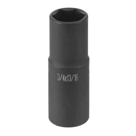 Impact Socket 3/4x13/16" 1/2"D Univ Hex by USA Grey Pneumatic Sockets