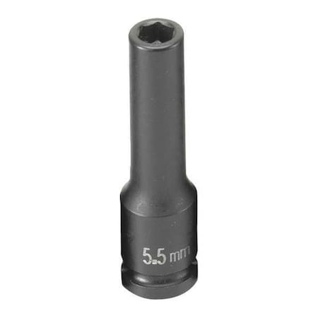 Socket 5.5mm 1/4"D Impact Mag 6pt. D by USA Grey Pneumatic Sockets