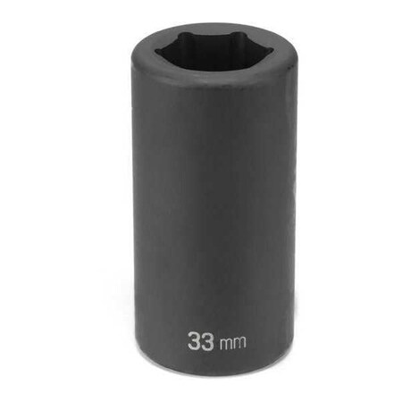 Socket 33mm No 5 D Impact Spln D Blk by USA Grey Pneumatic Sockets