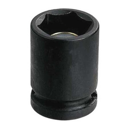 Impact Socket 7/16" 1/2"D Mag 6pt. Black by USA Grey Pneumatic Sockets