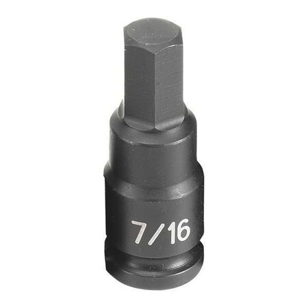 Impact Socket 7/16" 3/8"D Hex M by USA Grey Pneumatic Sockets