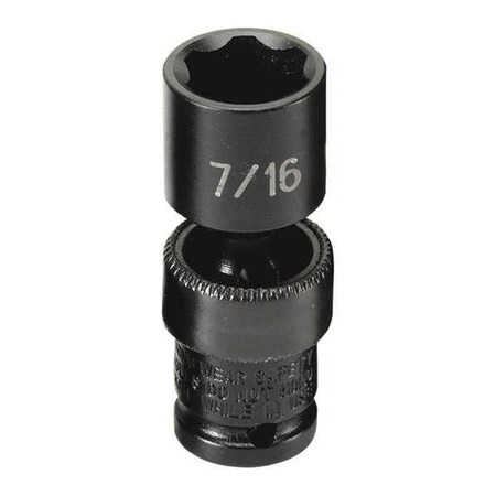 Impact Socket 7/16" D Univ 6pt. by USA Grey Pneumatic Sockets