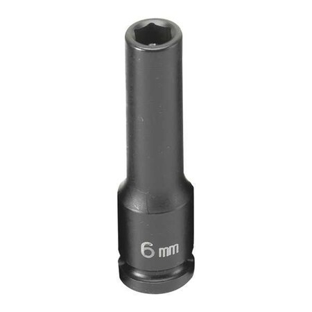Socket 6mm 1/4"D Impact Mag 6pt. D by USA Grey Pneumatic Sockets