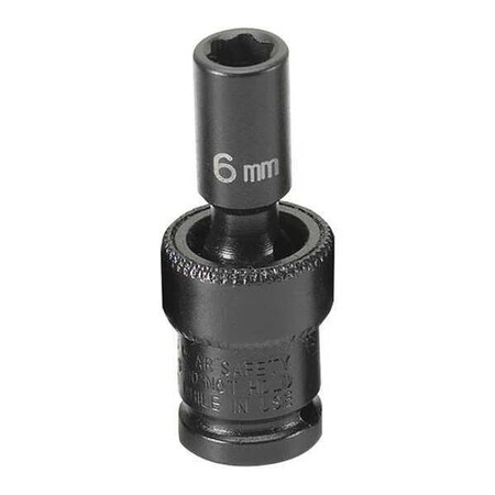 Socket 6mm 1/4"D Impact Univ 6pt. by USA Grey Pneumatic Sockets