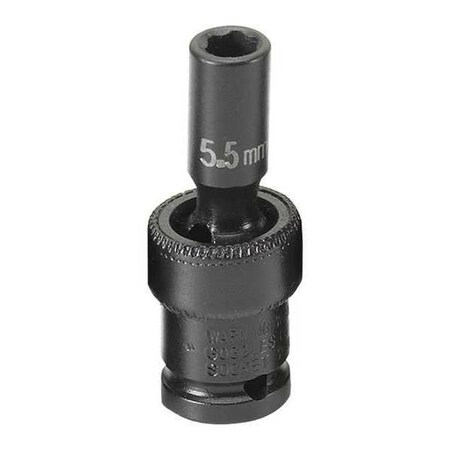 Socket 5.5mm 1/4"D Impact Univ 6pt. by USA Grey Pneumatic Sockets