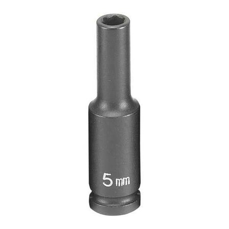 Socket 5mm 1/4"D Impact 6pt. D by USA Grey Pneumatic Sockets