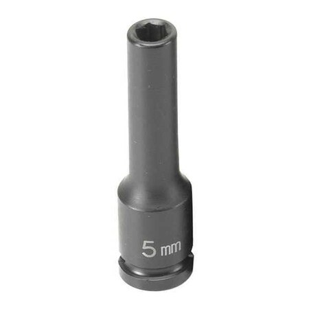 Socket 5mm 1/4"D Impact 6pt. D Blk by USA Grey Pneumatic Sockets