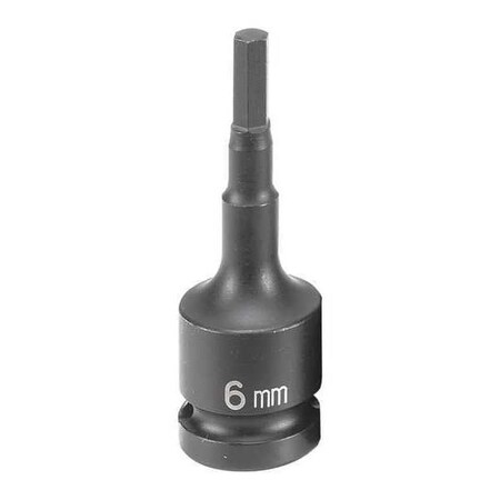 Socket 6mm 1/2"D Impact Hex by USA Grey Pneumatic Sockets