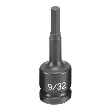 Impact Socket 9/32" 1/2"D Hex by USA Grey Pneumatic Sockets