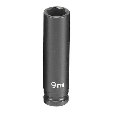 Socket 9mm 1/4"D Impact 6pt. D by USA Grey Pneumatic Sockets