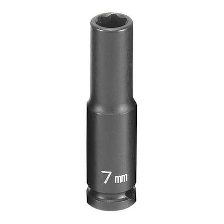 Socket 7mm 1/4"D Impact 6pt. D by USA Grey Pneumatic Sockets
