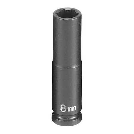 Socket 8mm 1/4"D Impact 6pt. D by USA Grey Pneumatic Sockets