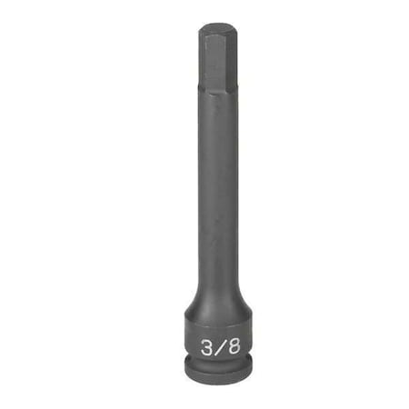 Socket 8mm 3/8"D Impact Hex Lg M Blk by USA Grey Pneumatic Sockets